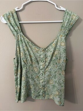 Sienna Sky Mint Green Floral Tank Top